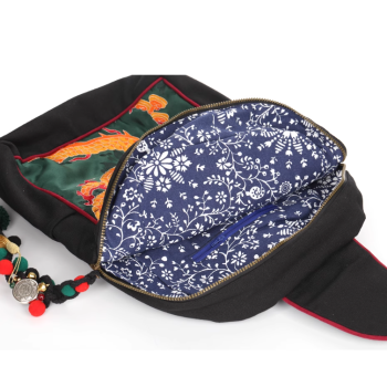 Orient Dragon - Handcrafted Vintage Ethnic Backpack Chinese Embroidered Bag