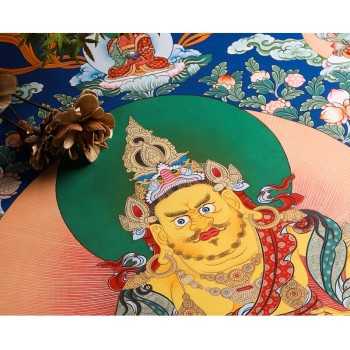 Tibetan Buddhist Mahakala Picture Frame Wall Decor 12x9