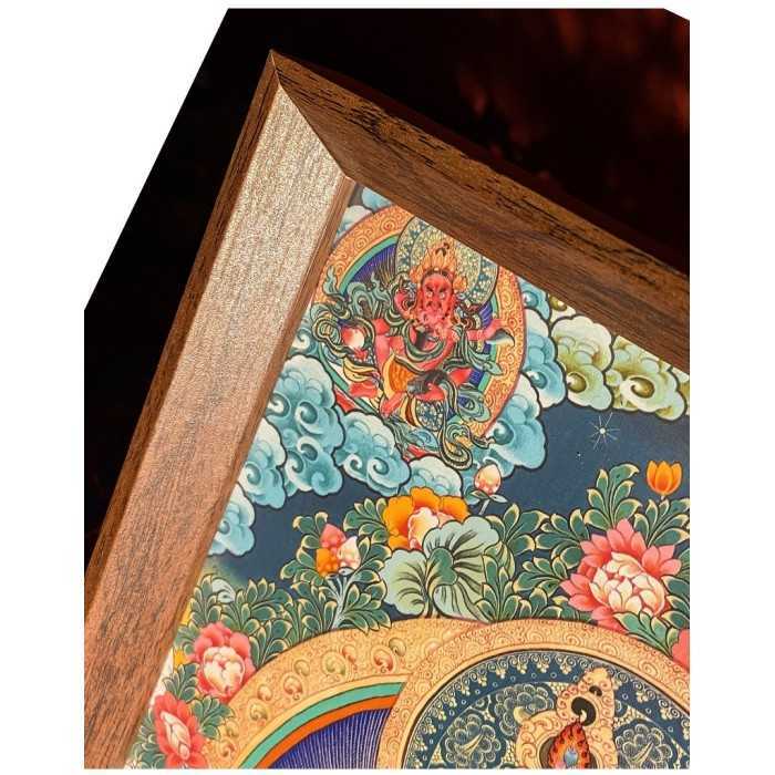 Tibetan Buddhist Mahakala Picture Frame Wall Decor 12x9