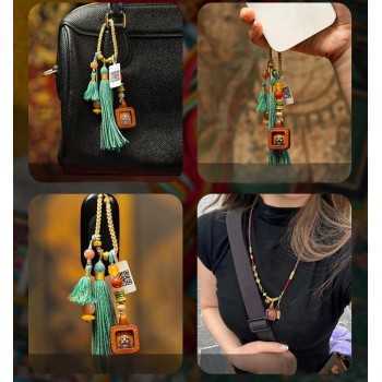 Mooras Hand-painted 3D Buddha Thangka Charm Manjushri