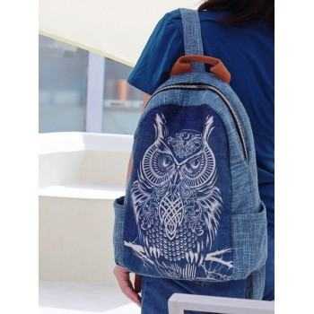 Owl - Hand-painted Ethnic Backpack