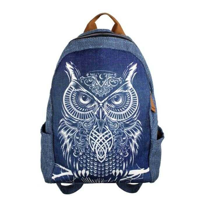 Owl - Hand-painted Ethnic Backpack