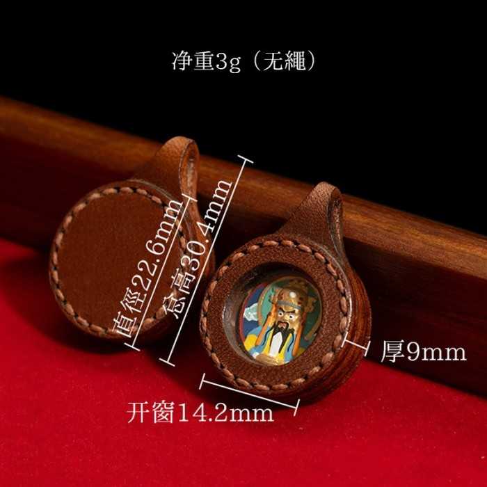 God of Wealth｜Hand-painted 3D Buddha Tibetan Thangka Pendant Green