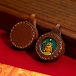 Manjushri Bodhisattva | Hand-painted 3D Buddha Tibetan Thangka Pendant
