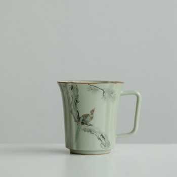 Ru Kiln–Inspired Ceramic Retro Coffee Cup (290 ml)