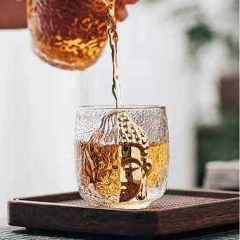 Zen-Inspired “One Thought” Glass Tea Cup 100ml