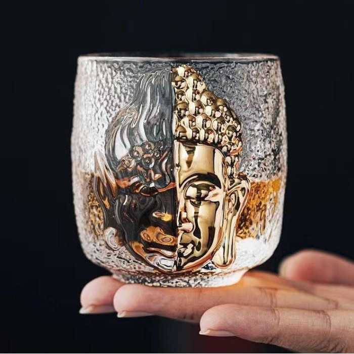 Zen-Inspired “One Thought” Glass Tea Cup 100ml