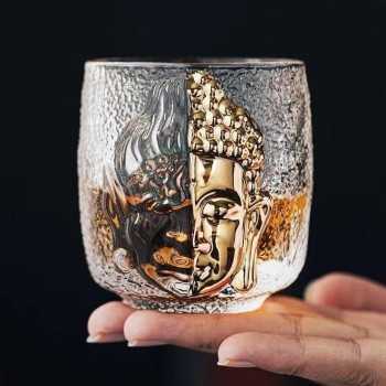 Zen-Inspired “One Thought” Glass Tea Cup 100ml