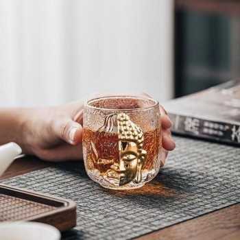 Zen-Inspired “One Thought” Glass Tea Cup 100ml