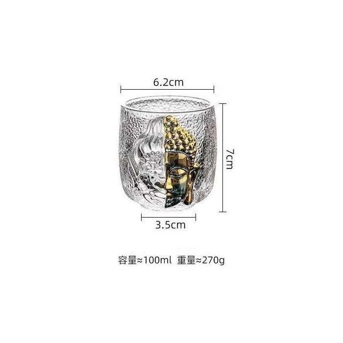 Zen-Inspired “One Thought” Glass Tea Cup 100ml