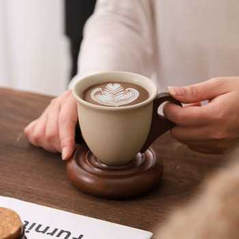 Vintage Chinese–Style Handmade Funnel Coffee Cup 250ml