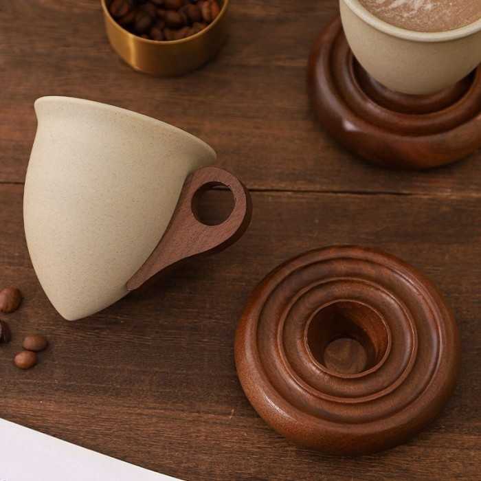 Vintage Chinese–Style Handmade Funnel Coffee Cup 250ml