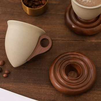 Vintage Chinese–Style Handmade Funnel Coffee Cup 250ml