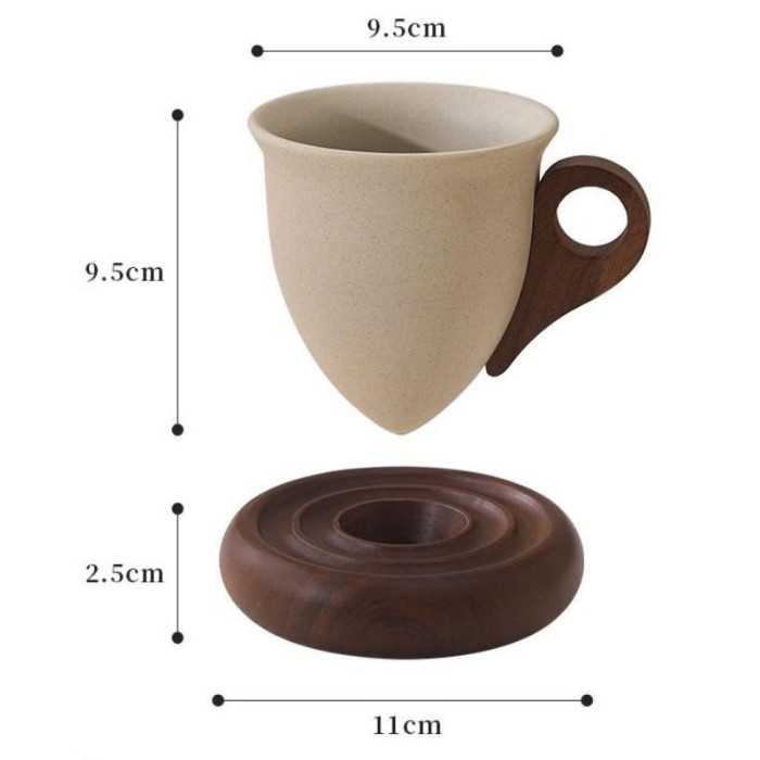 Vintage Chinese–Style Handmade Funnel Coffee Cup 250ml