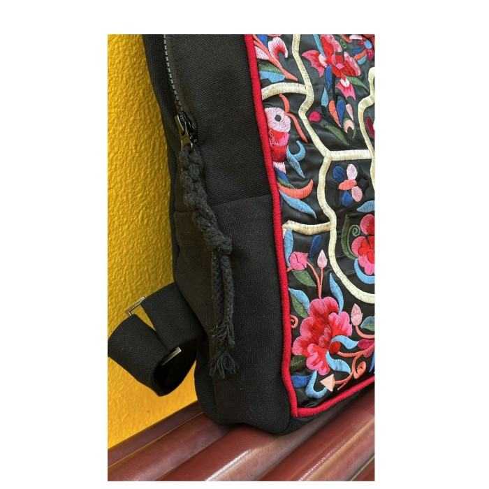 Peony - Handcrafted Vintage Ethnic Backpack Floral Embroidered Bag