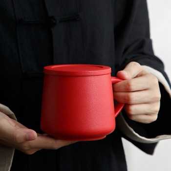 Simple Handmade Mug Ceramic Coffee Cup 420ml with FU Gift Box