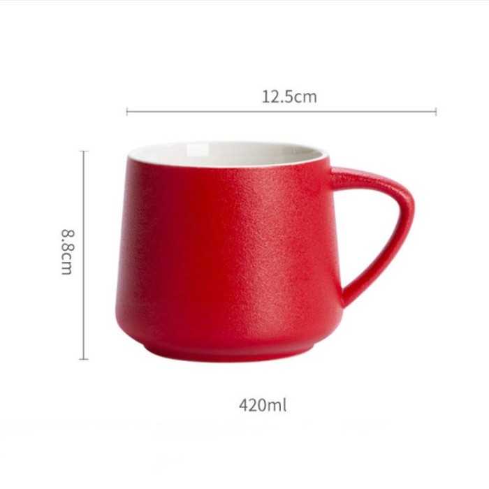 Simple Handmade Mug Ceramic Coffee Cup 420ml with FU Gift Box