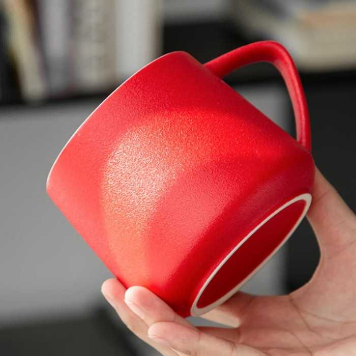 Simple Handmade Mug Ceramic Coffee Cup 420ml with FU Gift Box