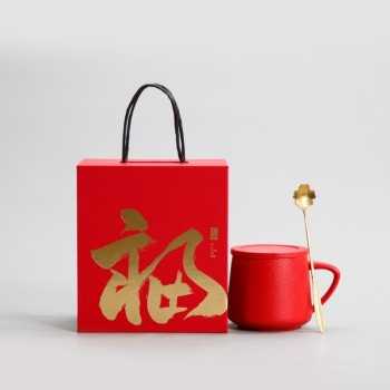 Simple Handmade Mug Ceramic Coffee Cup 420ml with FU Gift Box