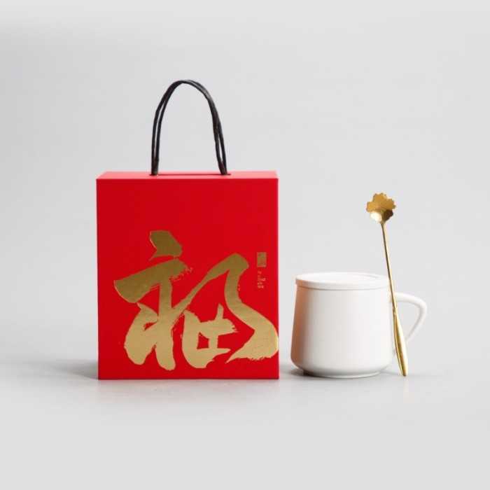 Simple Handmade Mug Ceramic Coffee Cup 420ml with FU Gift Box