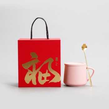 Simple Handmade Mug Ceramic Coffee Cup 420ml with FU Gift Box