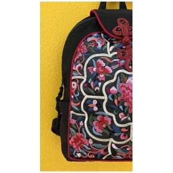 Peony - Handcrafted Vintage Ethnic Backpack Floral Embroidered Bag