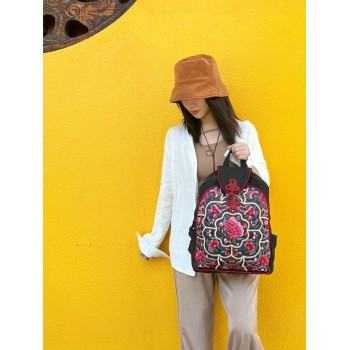 Peony - Handcrafted Vintage Ethnic Backpack Floral Embroidered Bag