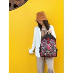 Peony - Handcrafted Vintage Ethnic Backpack Floral Embroidered Bag