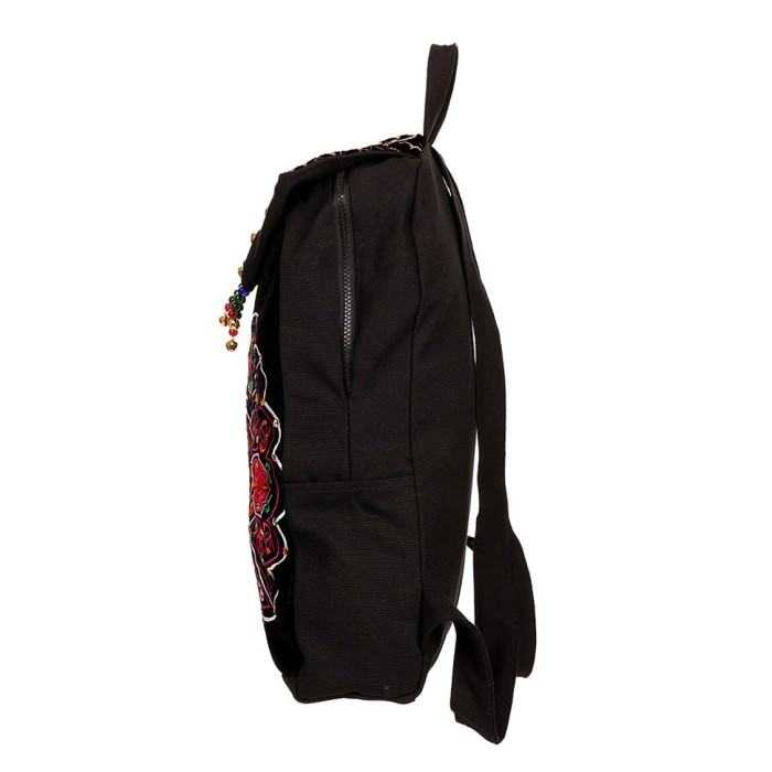 Mooras Handcrafted Vintage Ethnic Backpack Vine Embroidered Bag