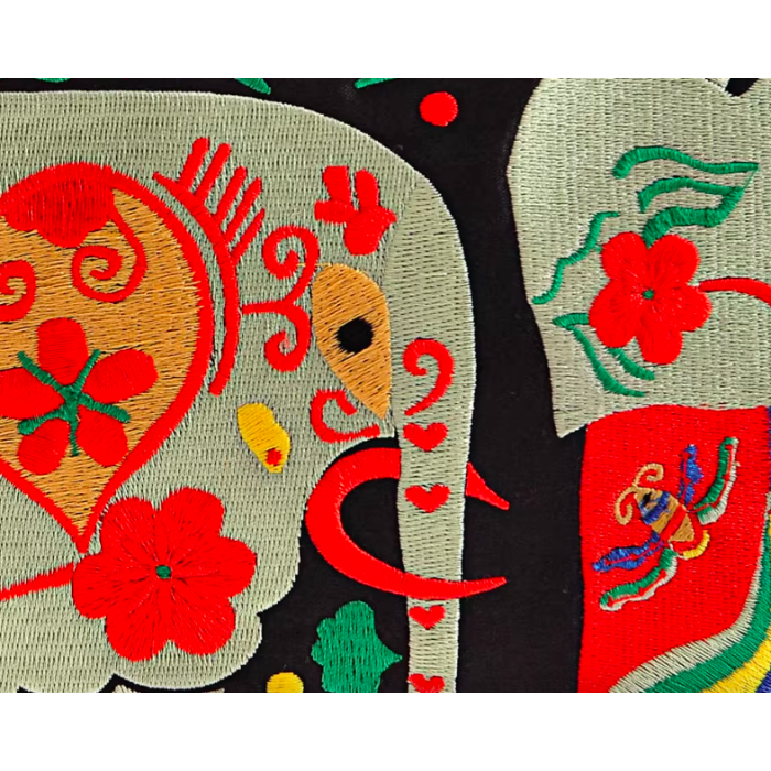 Mooras Handcrafted Vintage Ethnic Backpack Embroidered Bag Elephant