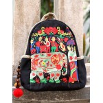 Mooras Handcrafted Vintage Ethnic Backpack Embroidered Bag Elephant