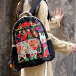Mooras Handcrafted Vintage Ethnic Backpack Embroidered Bag Elephant