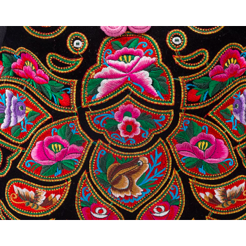 Mooras Handcrafted Vintage Ethnic Backpack Bee Embroidered Bag