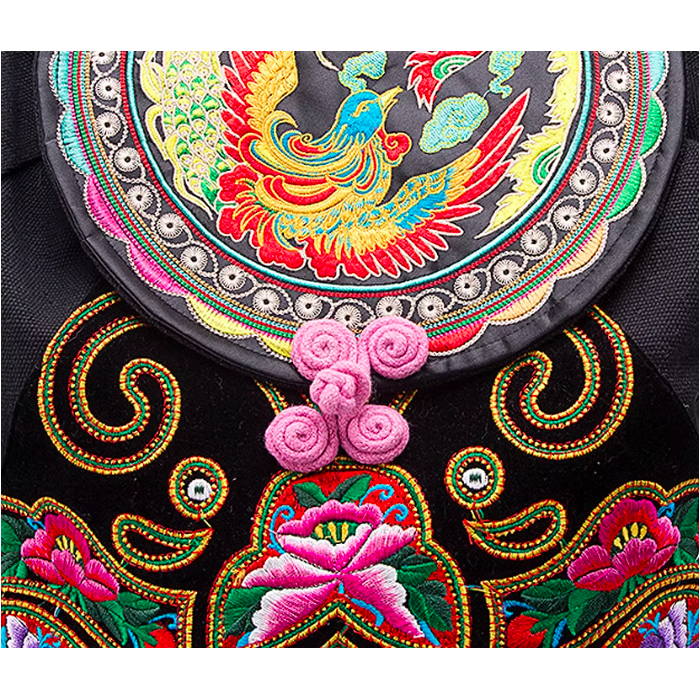 Mooras Handcrafted Vintage Ethnic Backpack Bee Embroidered Bag