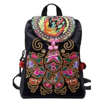 Mooras Handcrafted Vintage Ethnic Backpack Bee Embroidered Bag