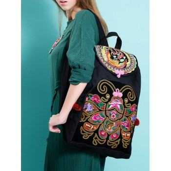 Mooras Handcrafted Vintage Ethnic Backpack Bee Embroidered Bag