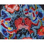 Mooras Handcrafted Vintage Ethnic Backpack Couple Fishes Embroidered Bag  - Jin Li