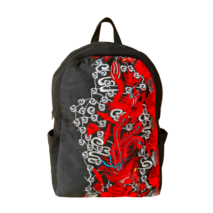 Mooras Handcrafted Vintage Ethnic Backpack Embroidered Bag - Phoenix & Dragon
