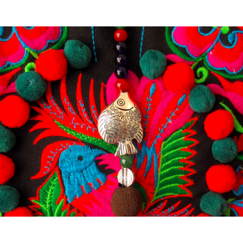 Mooras Handcrafted Vintage Ethnic Crossbody Bag Embroidered Bag - Lucky bird