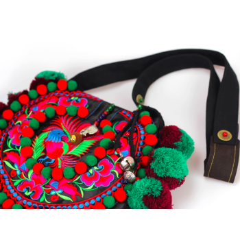 Mooras Handcrafted Vintage Ethnic Crossbody Bag Embroidered Bag - Lucky bird