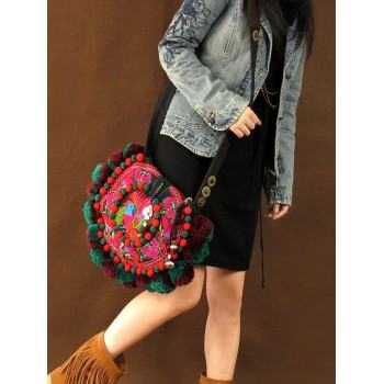 Mooras Handcrafted Vintage Ethnic Crossbody Bag Embroidered Bag - Lucky bird