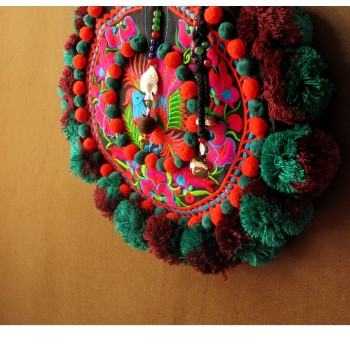 Mooras Handcrafted Vintage Ethnic Crossbody Bag Embroidered Bag - Lucky bird