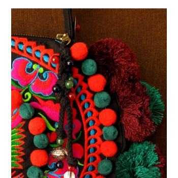 Mooras Handcrafted Vintage Ethnic Crossbody Bag Embroidered Bag - Lucky bird