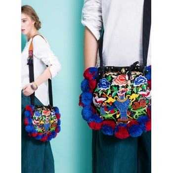 Mooras Handcrafted Ethnic Crossbody Bag Embroidered Bag - Lucky floral