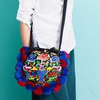 Mooras Handcrafted Ethnic Crossbody Bag Embroidered Bag - Lucky floral
