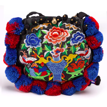 Mooras Handcrafted Ethnic Crossbody Bag Embroidered Bag - Lucky floral