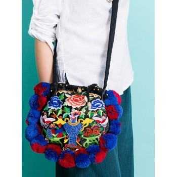 Mooras Handcrafted Ethnic Crossbody Bag Embroidered Bag - Lucky floral