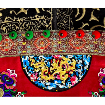 Mooras Handcrafted Vintage Ethnic Embroidered Tote Bag - Dragon