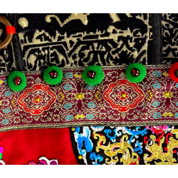 Mooras Handcrafted Vintage Ethnic Embroidered Tote Bag - Dragon