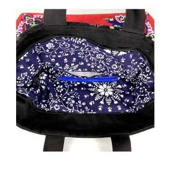 Mooras Handcrafted Vintage Ethnic Embroidered Tote Bag - Dragon
